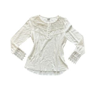 Sundance Cream Long Sleeve Shirt Sz Large NWT